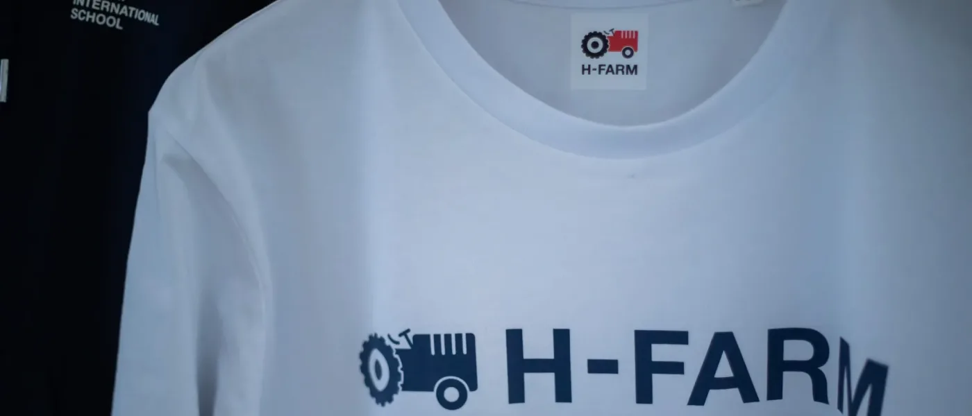 H-FARM t-shirt with the logo